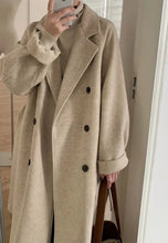 Load image into Gallery viewer, Timeless Oversized Double-Breasted Wool Blend Trench Coat