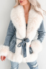 Load image into Gallery viewer, Ever So Chic Fur Trim Denim Jacket
